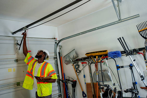 Professional Garage Door Panel Replacement technician working in Rolesville, NC